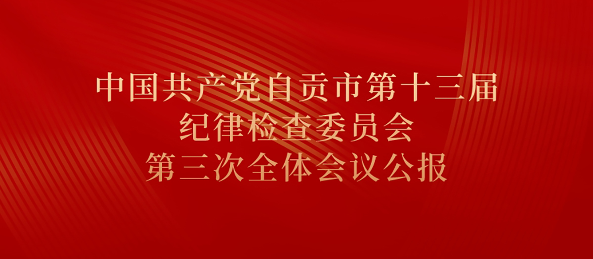 中国共产党自贡市第十三届纪律检查委员会第三次全体会议公报